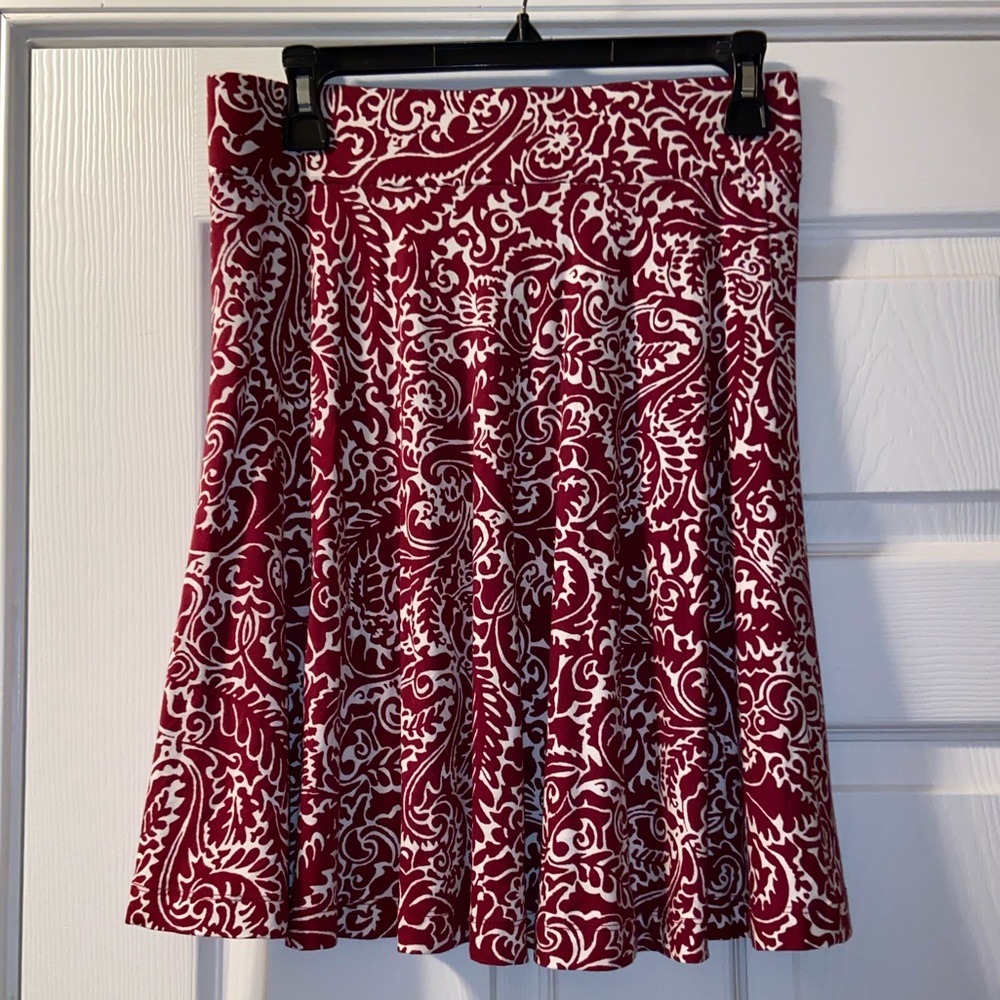 Loft red & white pattern shirt size Small